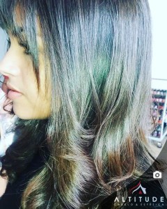 Cliente no salão de beleza