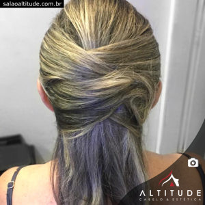 Penteado de festa semi preso