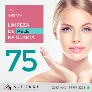 Promoção Limpeza de peloa de R$ 89 por R$ 75